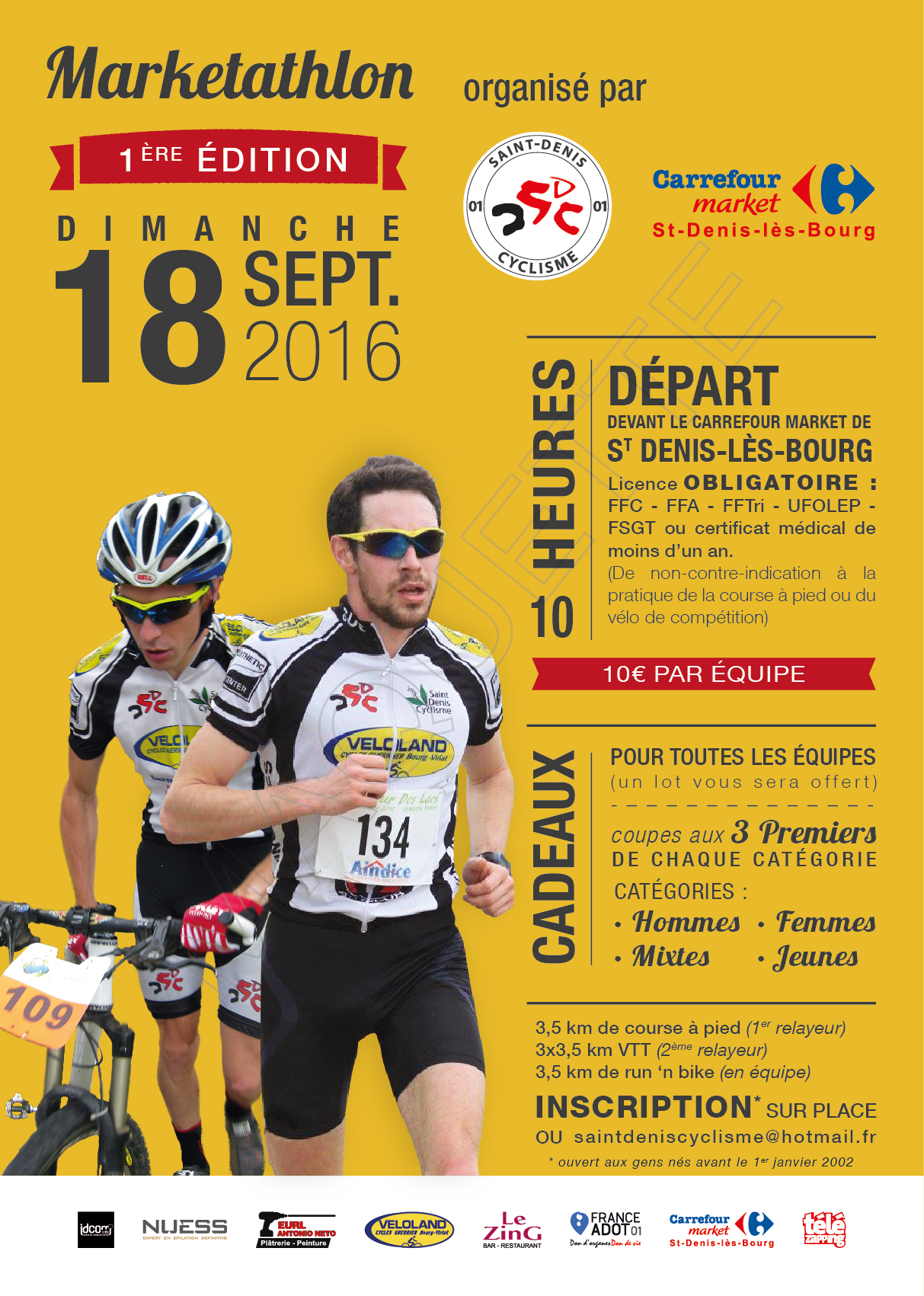 Marketathlon à St Denis les Bourg : Dimanche 18 septembre