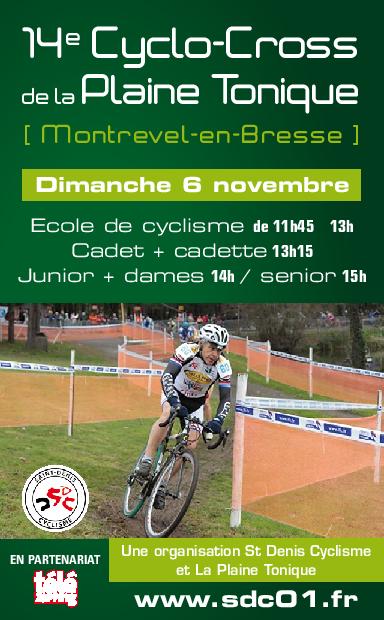Cyclo-cross de Montrevel en Bresse : Samedi 5 novembre (FSGT) et dimanche 6 novembre (FFC)