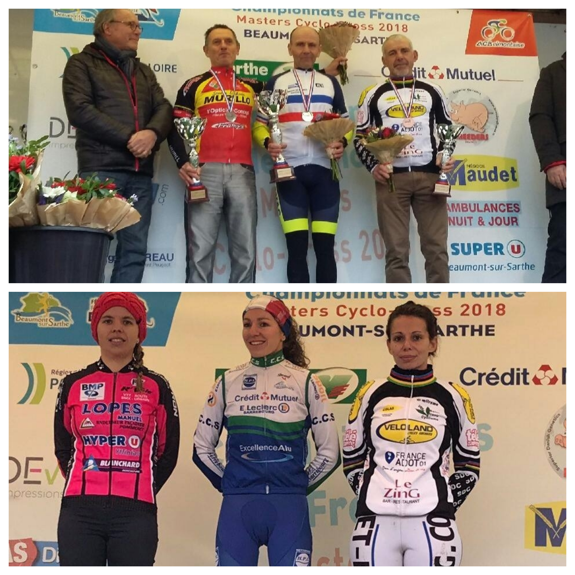Championnats de France Masters FFC de cyclo-cross : 2 podiums pour le SDC