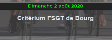 Critérium FSGT de Bourg